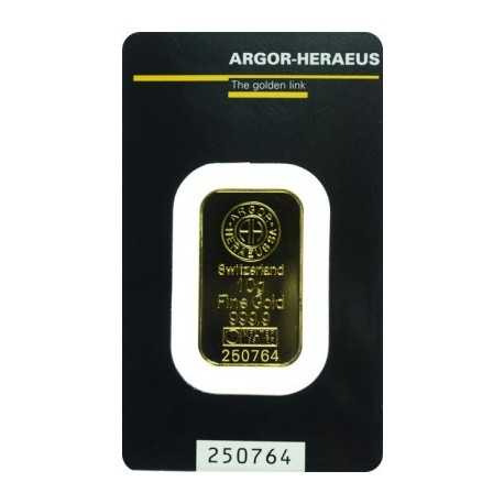 10gr Gold Bullion / Argor Heraeus