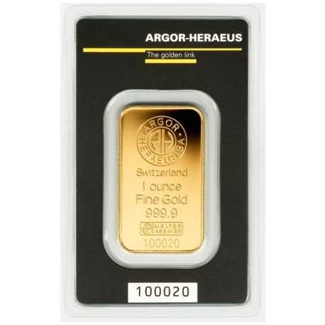 1oz Gold Bullion / Argor Heraeus Kinebar