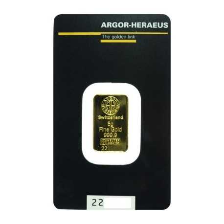 5gr Gold Bullion / Argor Heraeus