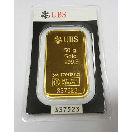 Gold Bar UBS 50 gr.