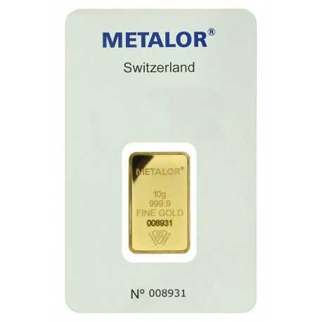 10 gr. Gold Bullion / Bar Metalor