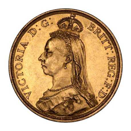 Full Sovereign Victoria, Gold, 1887-1893, Jubilee