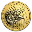 Canadian Roaring Grizzly Bear 99999 1 oz 2016 Gold
