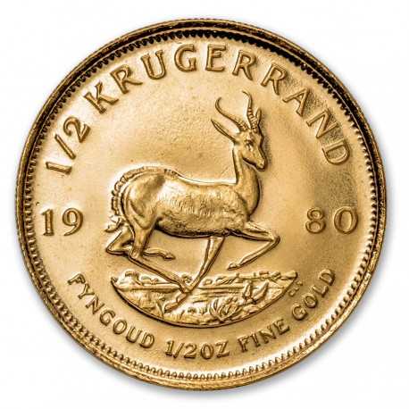 Krugerrand, 1/2 oz Gold, 1980